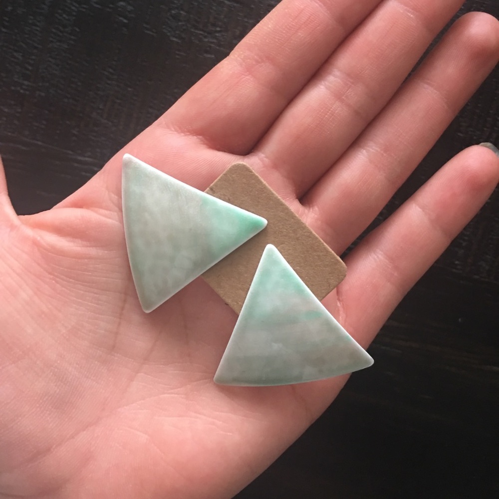 Vintage Curved Triangular Earrings